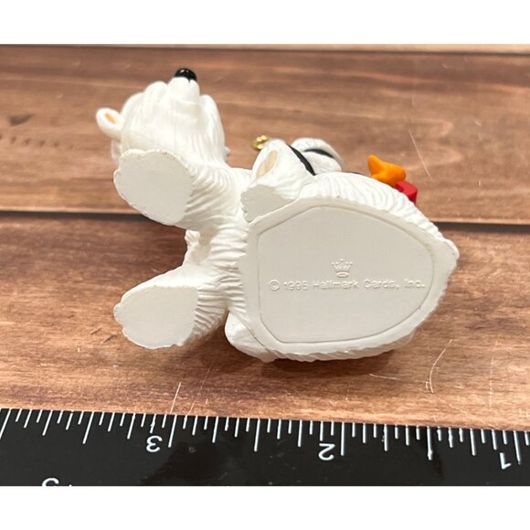 1995 HALLMARK KEEPSAKE ORNAMENT QX6117 POLAR COASTER BEAR PENGUIN ON SLED - Picture 9 of 10